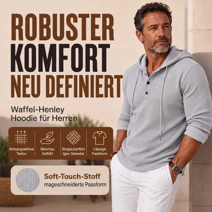 Damen Casual Kapuzenpullover aus Waffelstrick