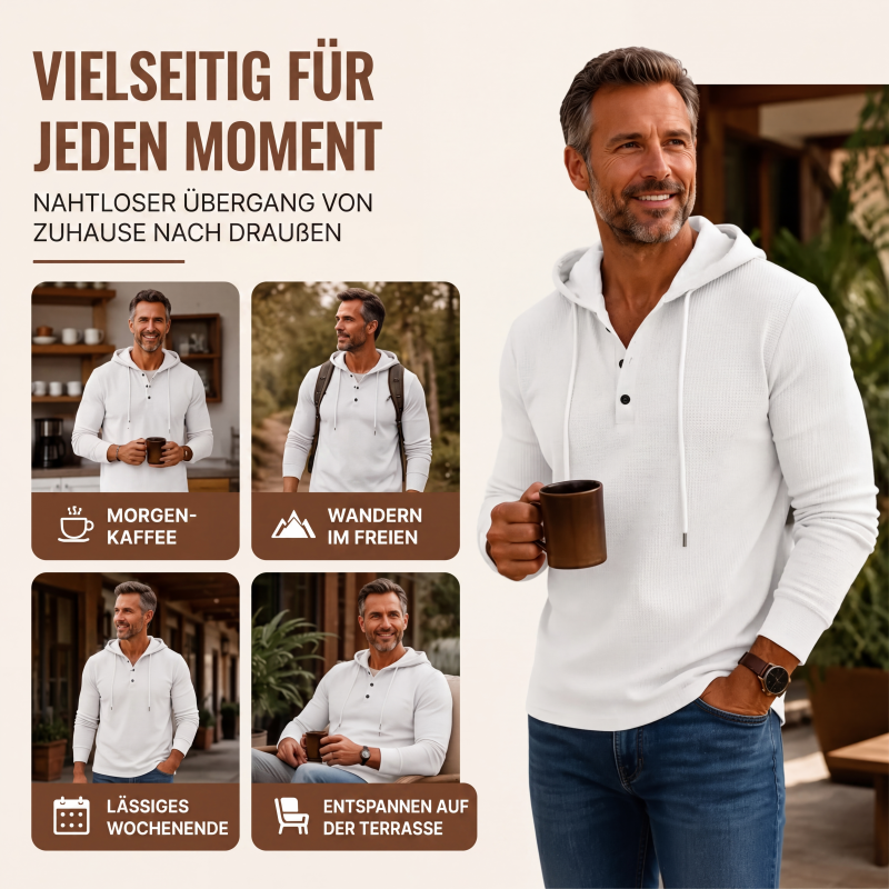 📢📢50%Rabatt!!!🎉✨Damen Casual Kapuzenpullover aus Waffelstrick