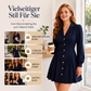 Blazerkleid mit Plissees und langen Ärmeln für Damen