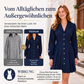 Blazerkleid mit Plissees und langen Ärmeln für Damen