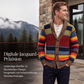 📢📢50%Rabatt!!!🎉✨Gestreifter Strickcardigan mit Schalkragen für Herren
