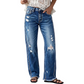 📢📢50%Rabatt!!!🎉✨Damen-Jeans im Used-Look mit geradem Bein