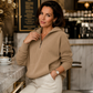 📢📢50%Rabatt!!!🎉✨Legeres geripptes Halb-Reißverschluss-Hoodie für Damen