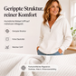 📢📢50%Rabatt!!!🎉✨Legeres geripptes Halb-Reißverschluss-Hoodie für Damen