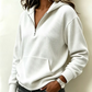 📢📢50%Rabatt!!!🎉✨Legeres geripptes Halb-Reißverschluss-Hoodie für Damen