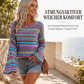 📢📢50%Rabatt!!!🎉✨Bunter Strickpullover für Damen mit geometrischen Streifen