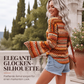 📢📢50%Rabatt!!!🎉✨Bunter Strickpullover für Damen mit geometrischen Streifen