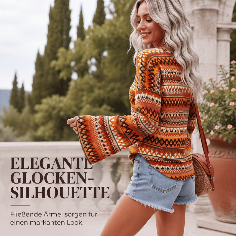 📢📢50%Rabatt!!!🎉✨Bunter Strickpullover für Damen mit geometrischen Streifen