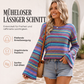 📢📢50%Rabatt!!!🎉✨Bunter Strickpullover für Damen mit geometrischen Streifen