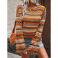📢📢50%Rabatt!!!🎉✨Bunter Strickpullover für Damen mit geometrischen Streifen