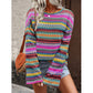 📢📢50%Rabatt!!!🎉✨Bunter Strickpullover für Damen mit geometrischen Streifen