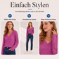 📢📢50%Rabatt!!!🎉✨Langarm-Oberteil aus gebürstetem Rippstoff mit Spitzenbesatz für Damen