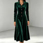 📢📢50%Rabatt!!!🎉✨Damen Vintage Samt-A-Linien-Kleid mit Knopfleiste vorne