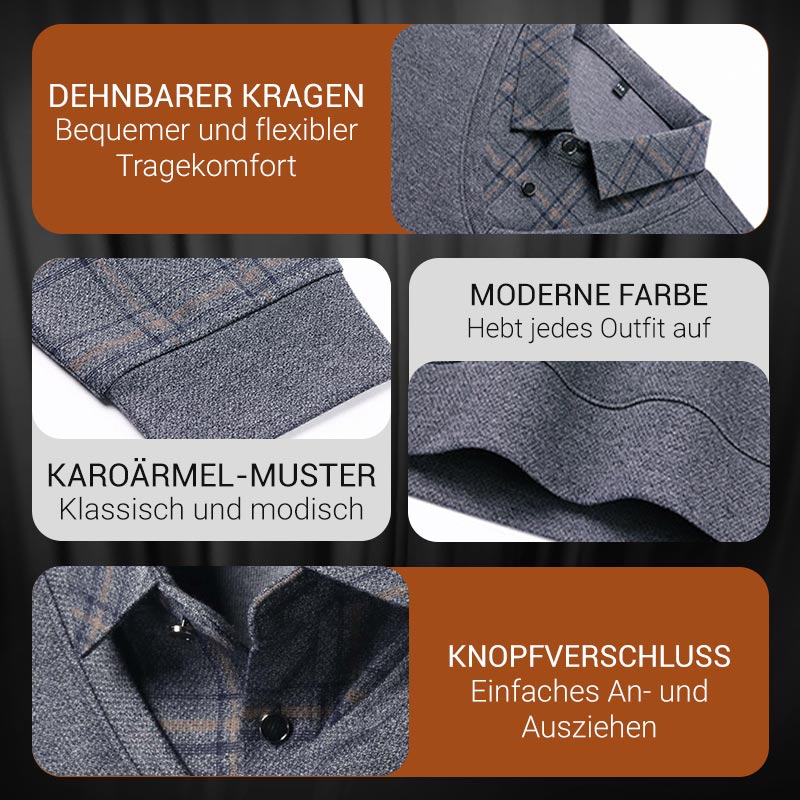 📢📢50%Rabatt!!!🎉✨Langarm-Oberteil in Layering-Optik für Herren