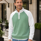 📢📢50%Rabatt!!!🎉✨Herren-Waffelstrick-Quarter-Zip-T-Shirt