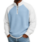 📢📢50%Rabatt!!!🎉✨Herren-Waffelstrick-Quarter-Zip-T-Shirt