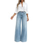 📢📢50%Rabatt!!!🎉🏆 Verkaufsschlager – jetzt halber Preis! Beinverlängernde Wide-Leg Jeans