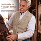 📢📢50%Rabatt!!!🎉✨Herren-Weste im Vintage-Stil mit Revers und Fischgrätmuster aus Tweed
