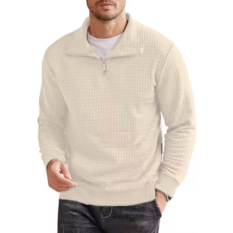 📢📢50%Rabatt!!!🎉✨Langarm-Pullover für Herren mit Viertelreißverschluss