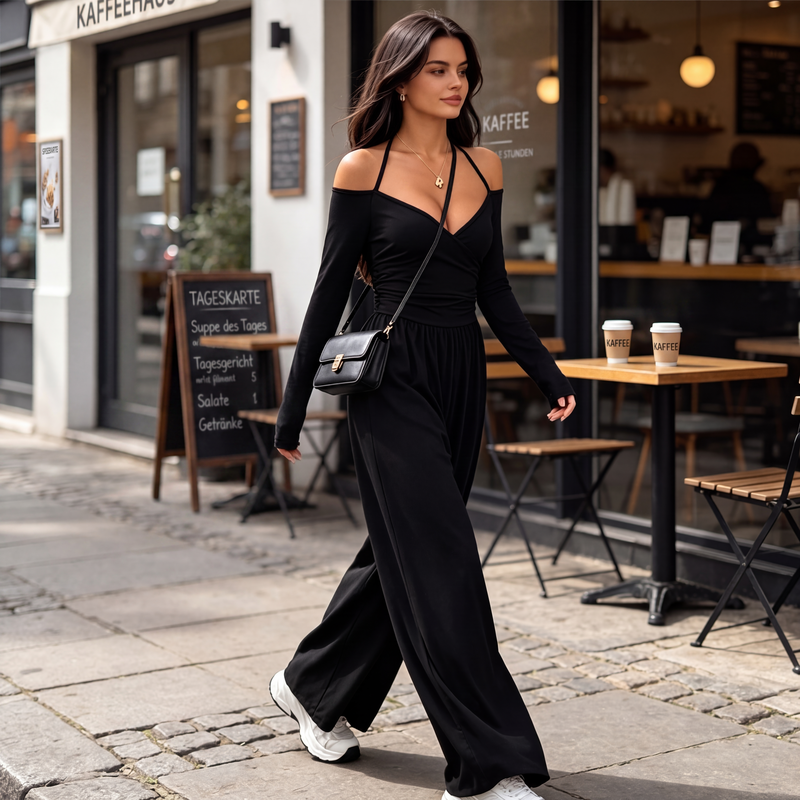 📢📢50%Rabatt!!!💎🌸 Bestseller – Jumpsuit mit Neckholder – perfekt für Partys