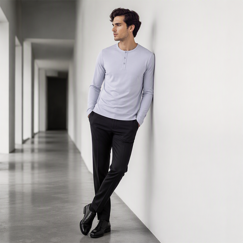 💎Riesige Rabatte👕 Neuheiten – Klassisches Henley-Hemd – bequem und vielseitig