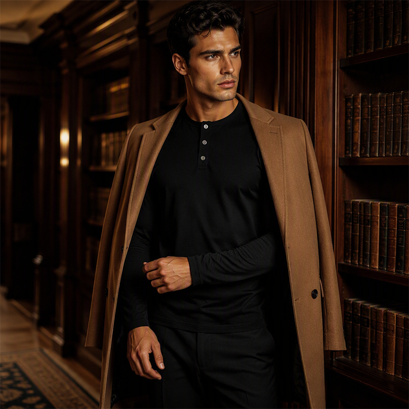 💎Riesige Rabatte👕 Neuheiten – Klassisches Henley-Hemd – bequem und vielseitig