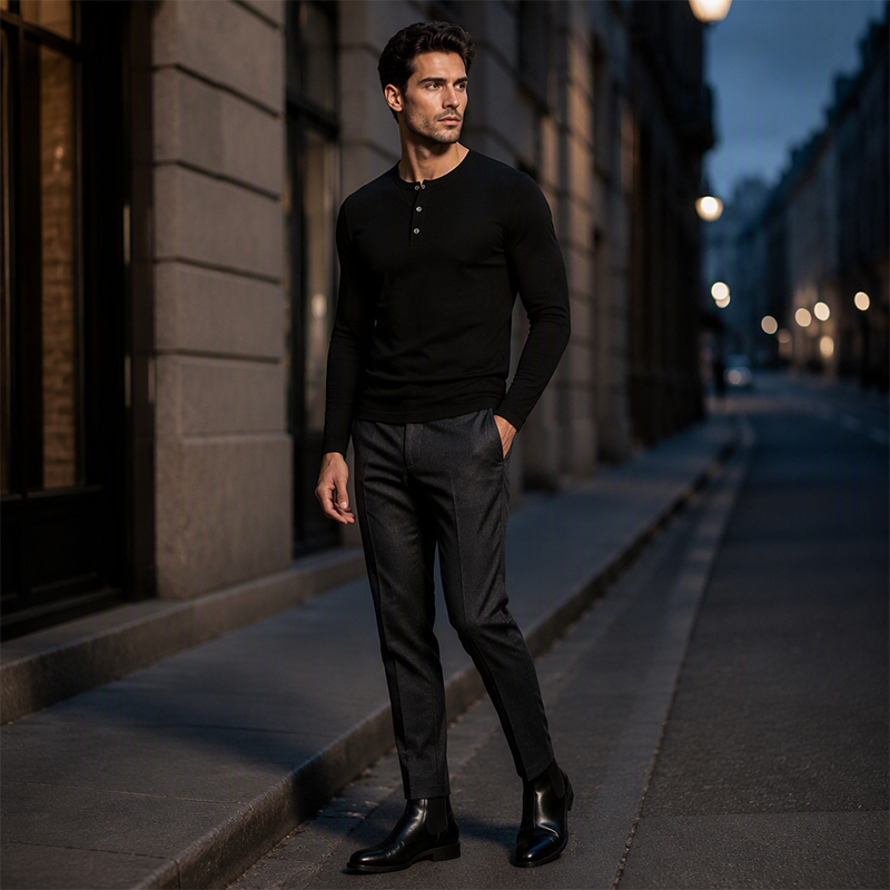 💎Riesige Rabatte👕 Neuheiten – Klassisches Henley-Hemd – bequem und vielseitig
