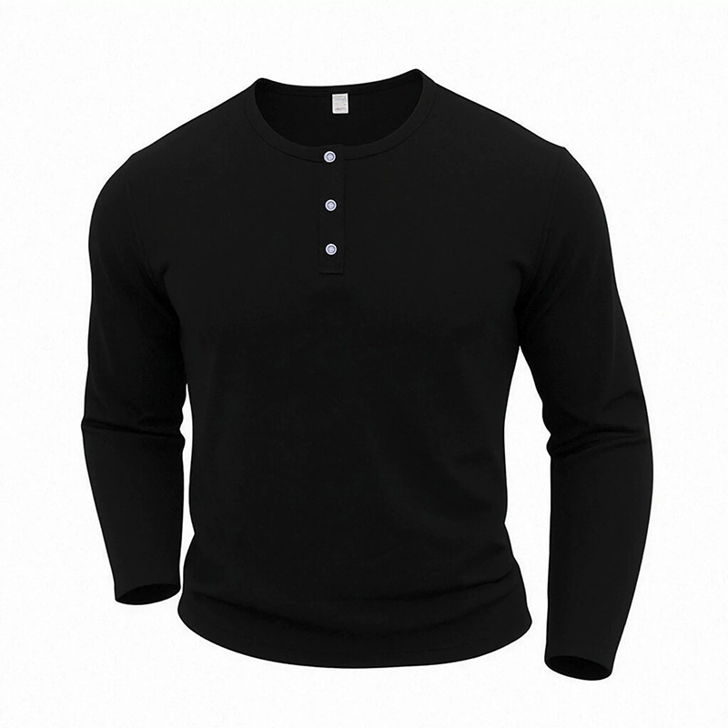 💎Riesige Rabatte👕 Neuheiten – Klassisches Henley-Hemd – bequem und vielseitig