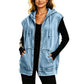 📢📢50%Rabatt!!!🎉✨Jeansweste mit Kapuze für Damen, lässige Jacke