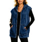 📢📢50%Rabatt!!!🎉✨Jeansweste mit Kapuze für Damen, lässige Jacke
