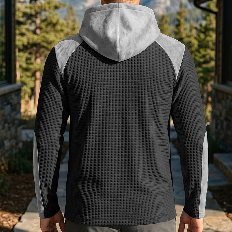 📢📢50%Rabatt!!!🎉✨Herren-Strickhoodie im Color-Block-Design, lässiger Stil