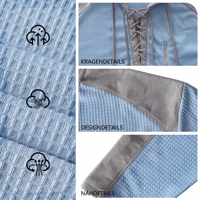 📢📢50%Rabatt!!!🎉✨Herren-Strickhoodie im Color-Block-Design, lässiger Stil