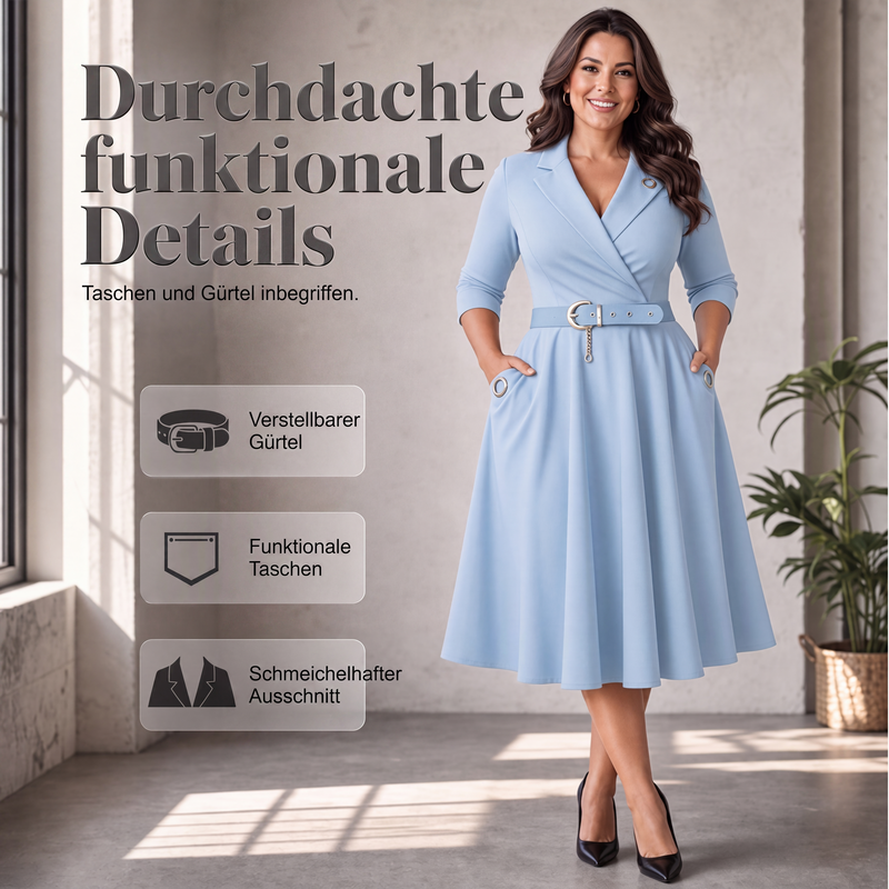 📢📢50%Rabatt!!!🎉✨Taillenbetontes Blazerkleid für Damen
