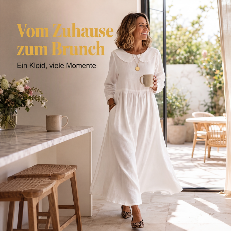 📢📢50%Rabatt!!!🎉⌛ Nur solange Vorrat reicht – danach regulärer Preis! Weites langärmliges Maxikleid für Damen mit Taschen