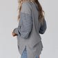 📢📢50%Rabatt!!!🎉✨Trendiges Damen-Langarm-T-Shirt mit Farbblock- und Streifenmuster