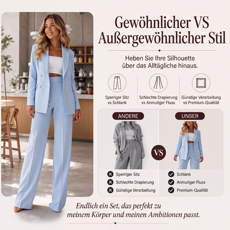 📢📢50%Rabatt!!!🎉✨Elegantes 2-teiliges Set für Damen: Blazer und Hose