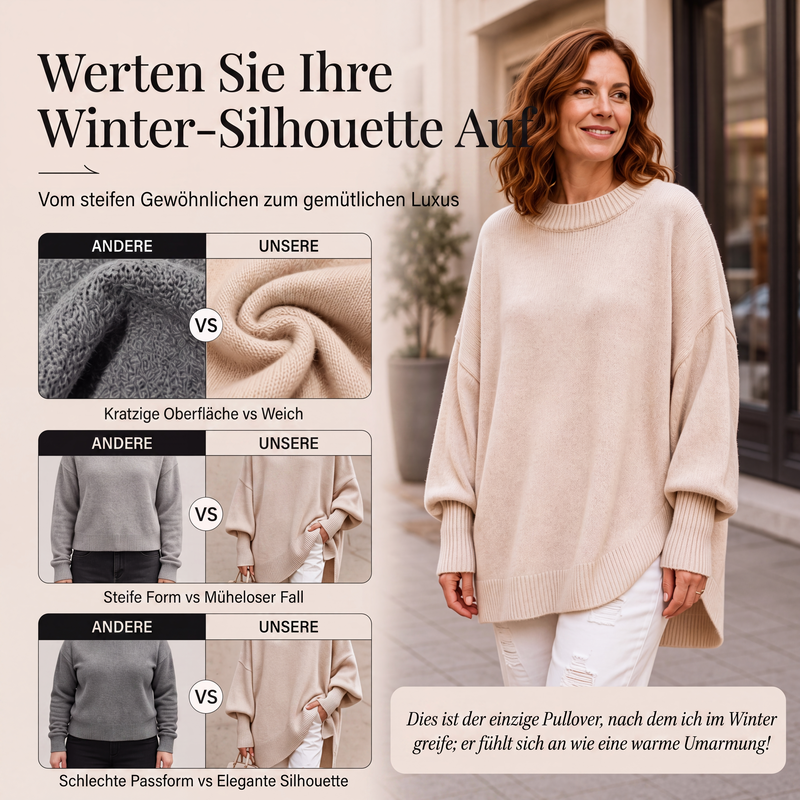 📢📢50%Rabatt!!!🎉✨Pullover mit Rundhalsausschnitt für Damen in Übergröße