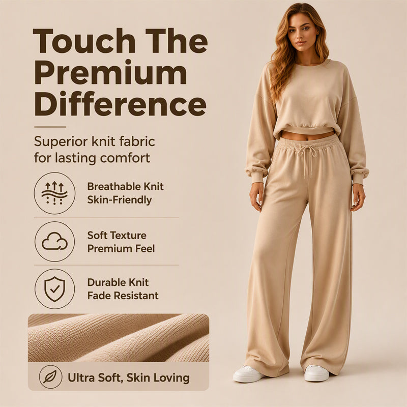 📢📢50%Rabatt!!!🎉✨2-teiliges Set: Sweatshirt und Hose für Damen