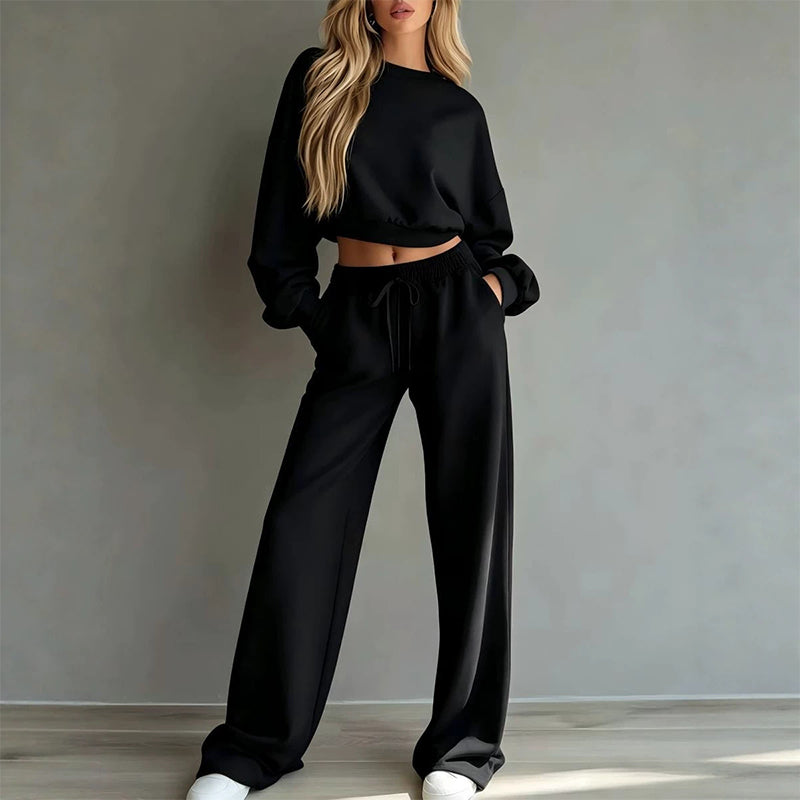 📢📢50%Rabatt!!!🎉✨2-teiliges Set: Sweatshirt und Hose für Damen