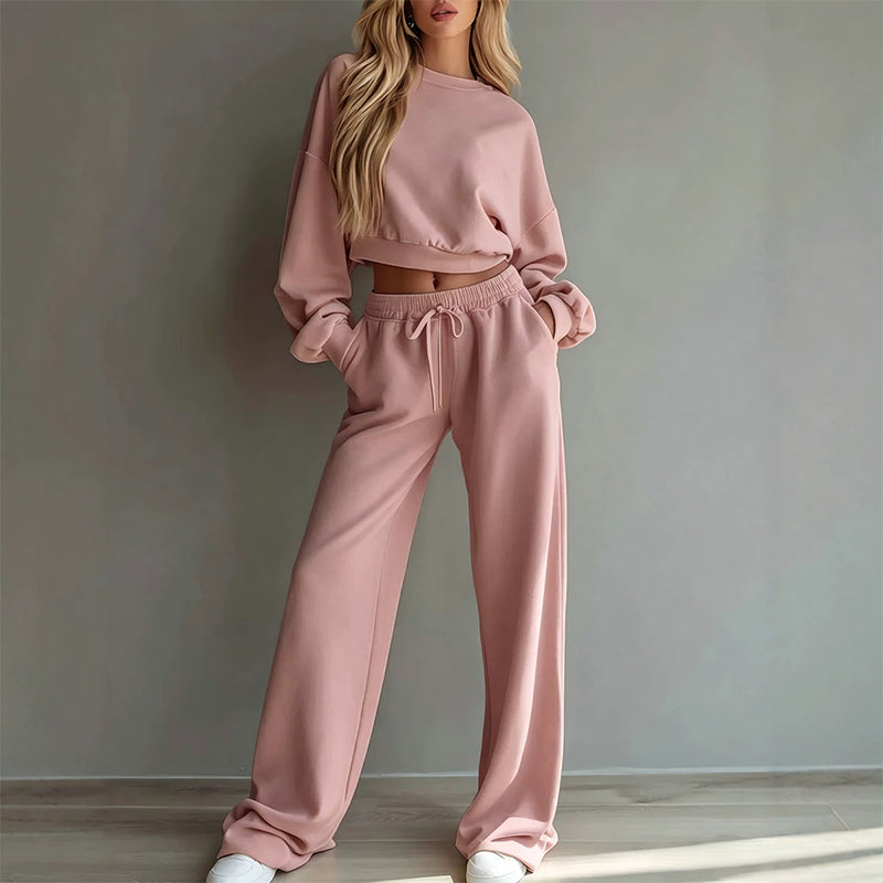 📢📢50%Rabatt!!!🎉✨2-teiliges Set: Sweatshirt und Hose für Damen