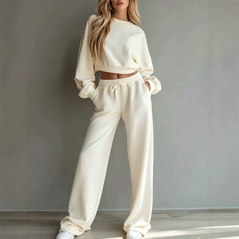 📢📢50%Rabatt!!!🎉✨2-teiliges Set: Sweatshirt und Hose für Damen