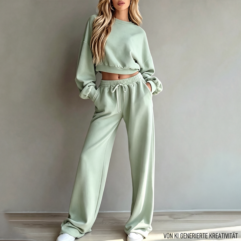 📢📢50%Rabatt!!!🎉✨2-teiliges Set: Sweatshirt und Hose für Damen