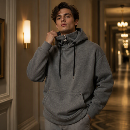 👕 50 % RABATT | Mehr Schutz an kühlen Tagen – Herren Hoodie mit hohem Kragen & lockerer Passform