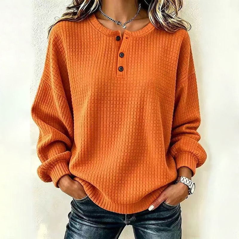 📢📢50%Rabatt!!!🎉✨Lässiges Damen-Sweatshirt aus Waffelstrick
