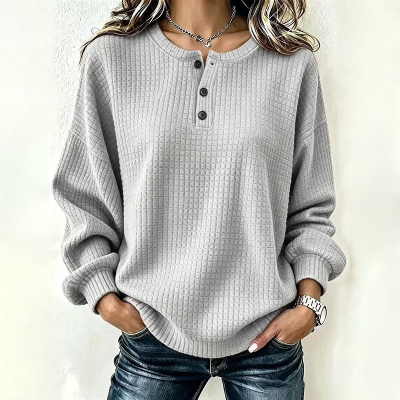 📢📢50%Rabatt!!!🎉✨Lässiges Damen-Sweatshirt aus Waffelstrick