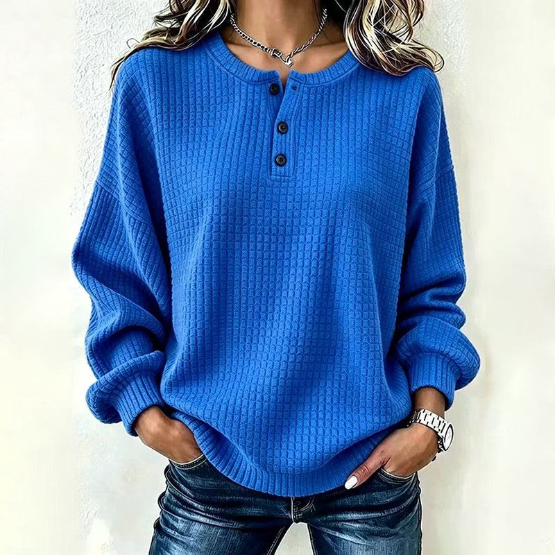 📢📢50%Rabatt!!!🎉✨Lässiges Damen-Sweatshirt aus Waffelstrick