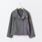Manteau court à col montant et simple boutonnage pour femme