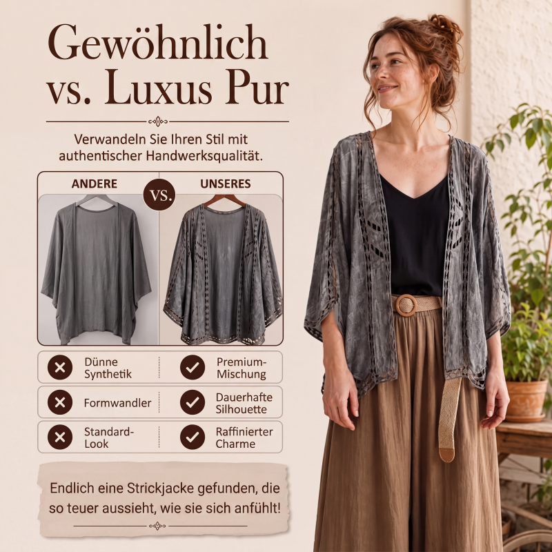 📢📢50%Rabatt!!!🎉✨Locker sitzende Cardigan aus Hohlspitze für Damen