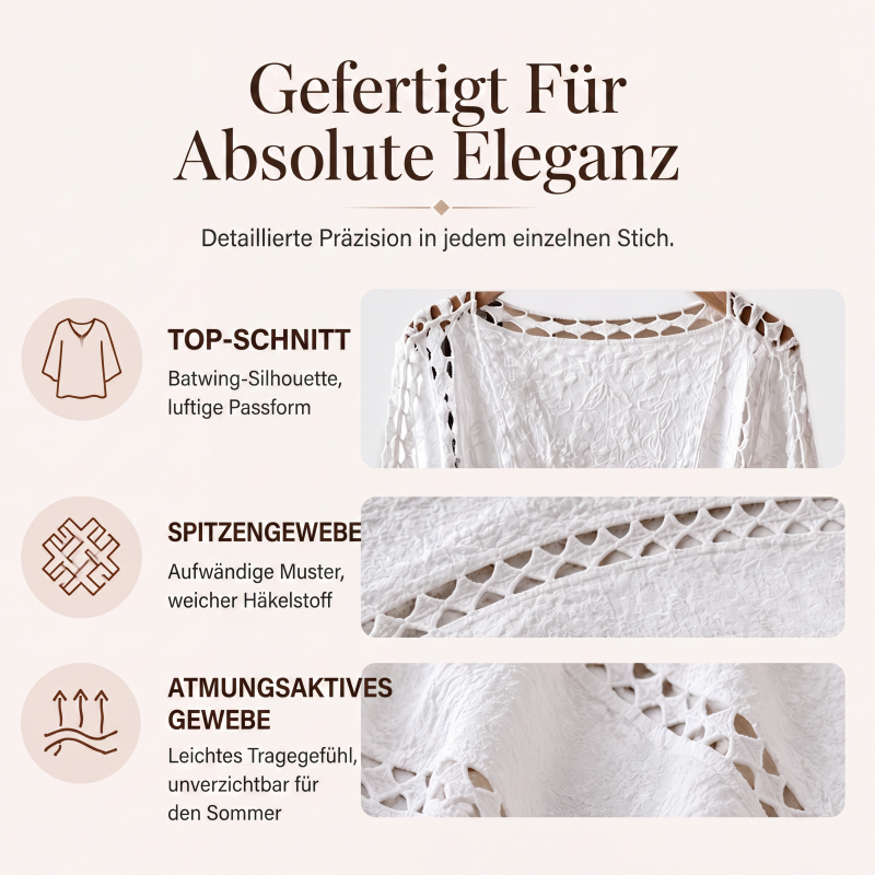 📢📢50%Rabatt!!!🎉✨Locker sitzende Cardigan aus Hohlspitze für Damen