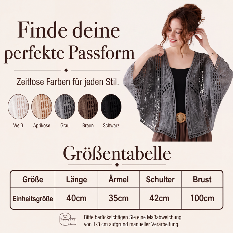 📢📢50%Rabatt!!!🎉✨Locker sitzende Cardigan aus Hohlspitze für Damen